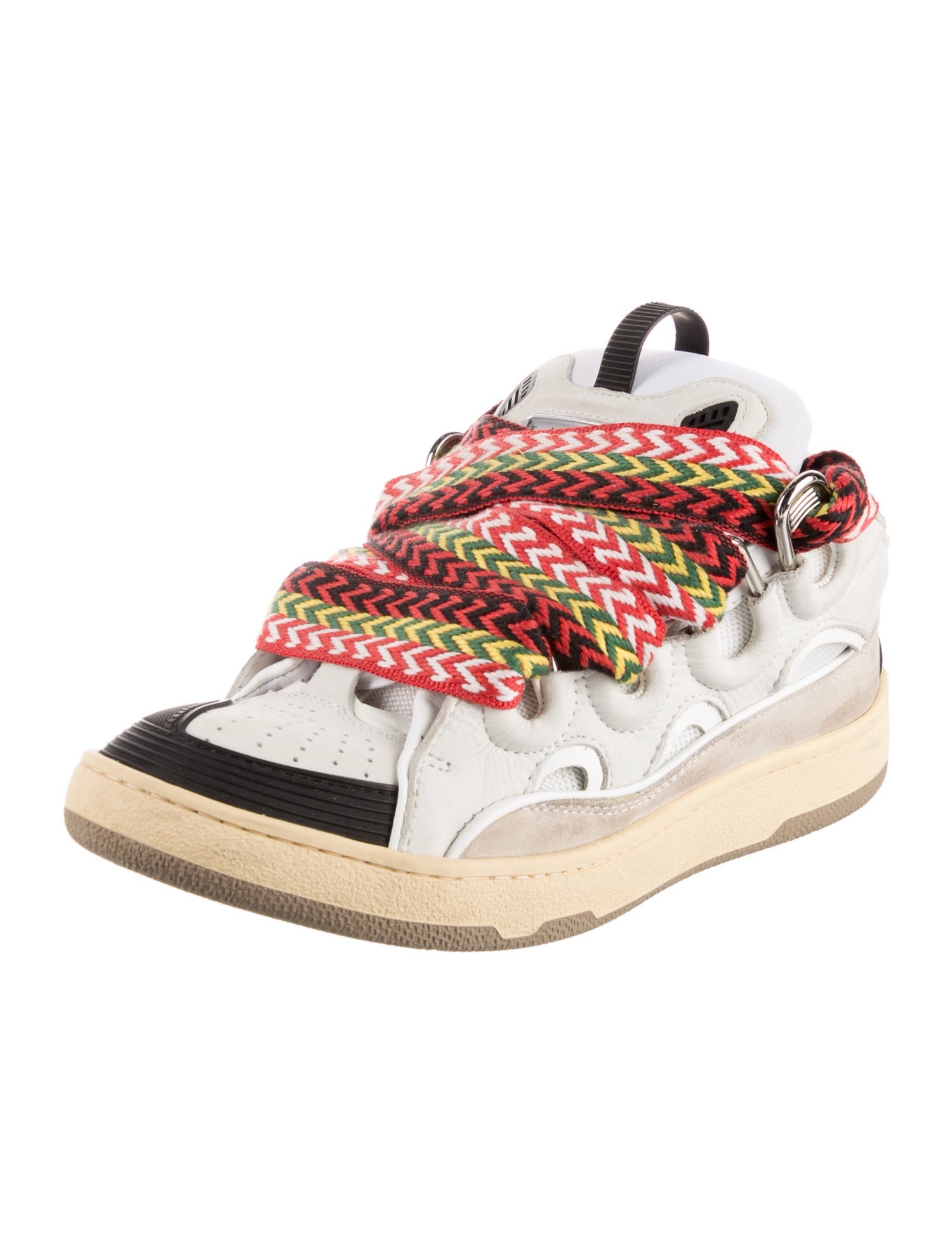 Lanvin Suede Printed Sneakers