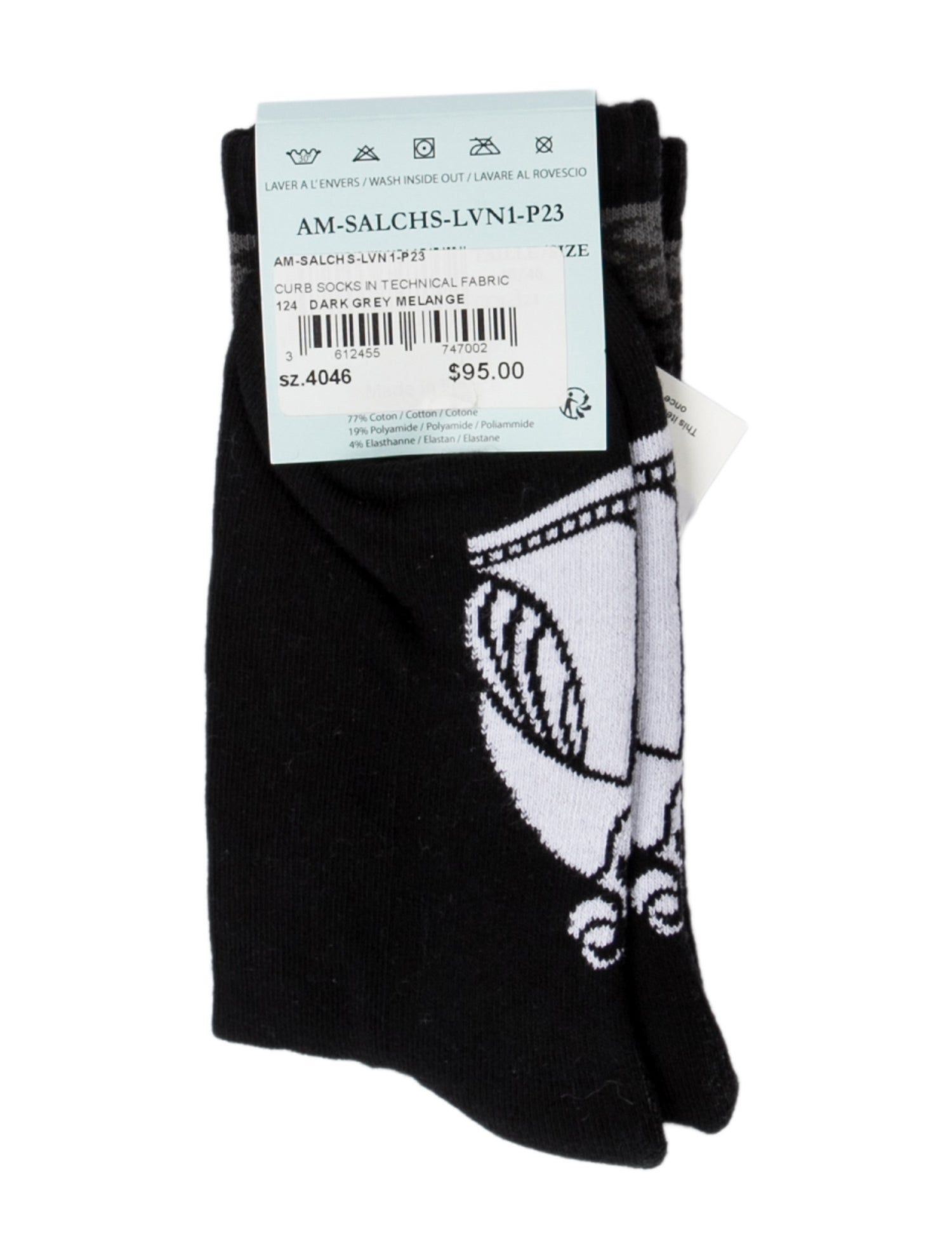 Lanvin Patterned Crew Socks w/Tags