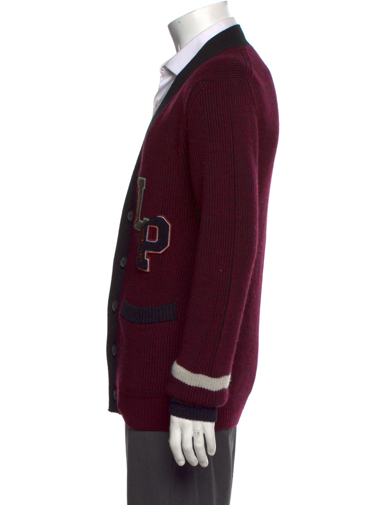 Lanvin Wool Graphic Print Cardigan