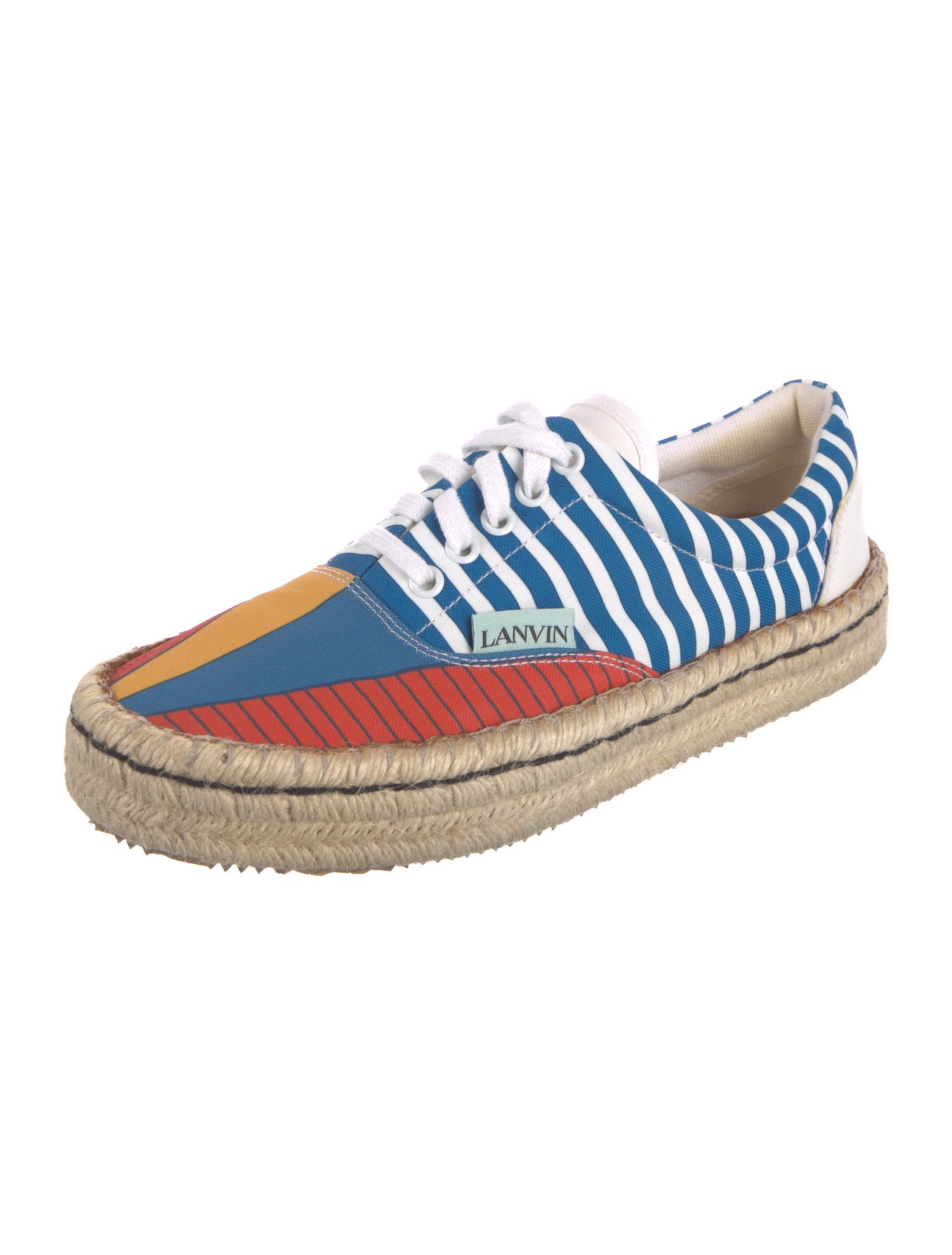 Lanvin Striped Espadrille Sneakers