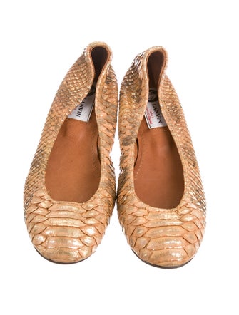 Lanvin Python Flats