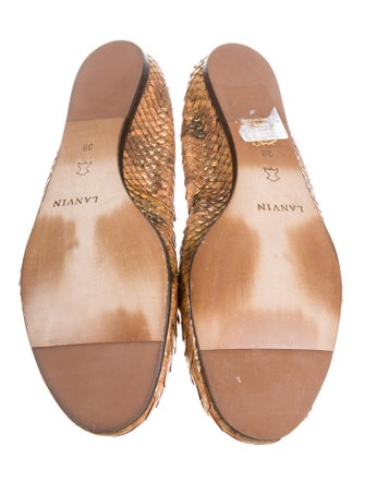 Lanvin Python Flats
