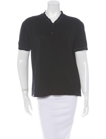 Lanvin Short Sleeve Polo Top