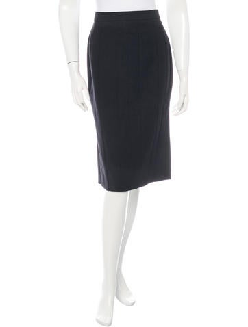 Lanvin Knit Knee-Length Skirt