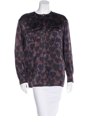 Lanvin Printed Silk Top