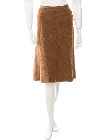 Lanvin Alpaca & Wool-Blend A-Line Skirt