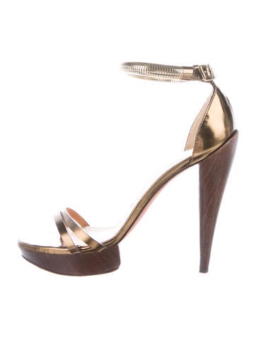 Lanvin Metallic Platform Sandals
