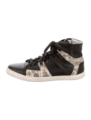 Lanvin Leather High-Top Sneakers!