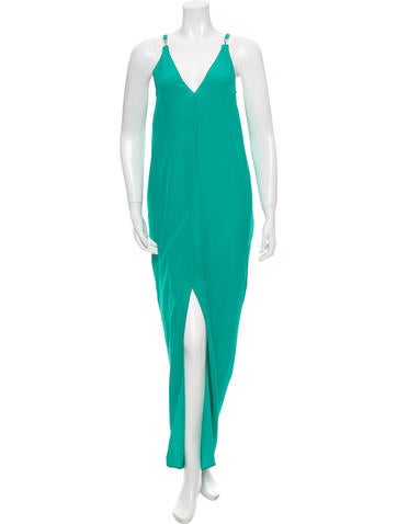 Lanvin Sleeveless V-Neck Gown