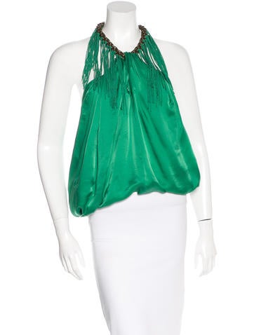 Lanvin Silk Halter Top