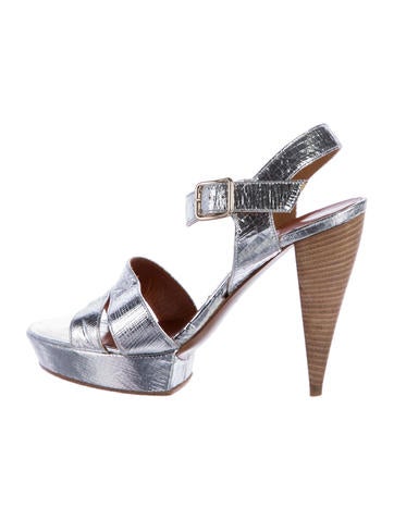 Lanvin Metallic Platform Sandals