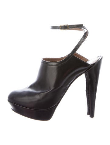 Lanvin Leather Platform Booties