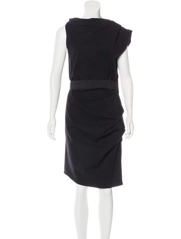 Lanvin Wool Ruched Dress