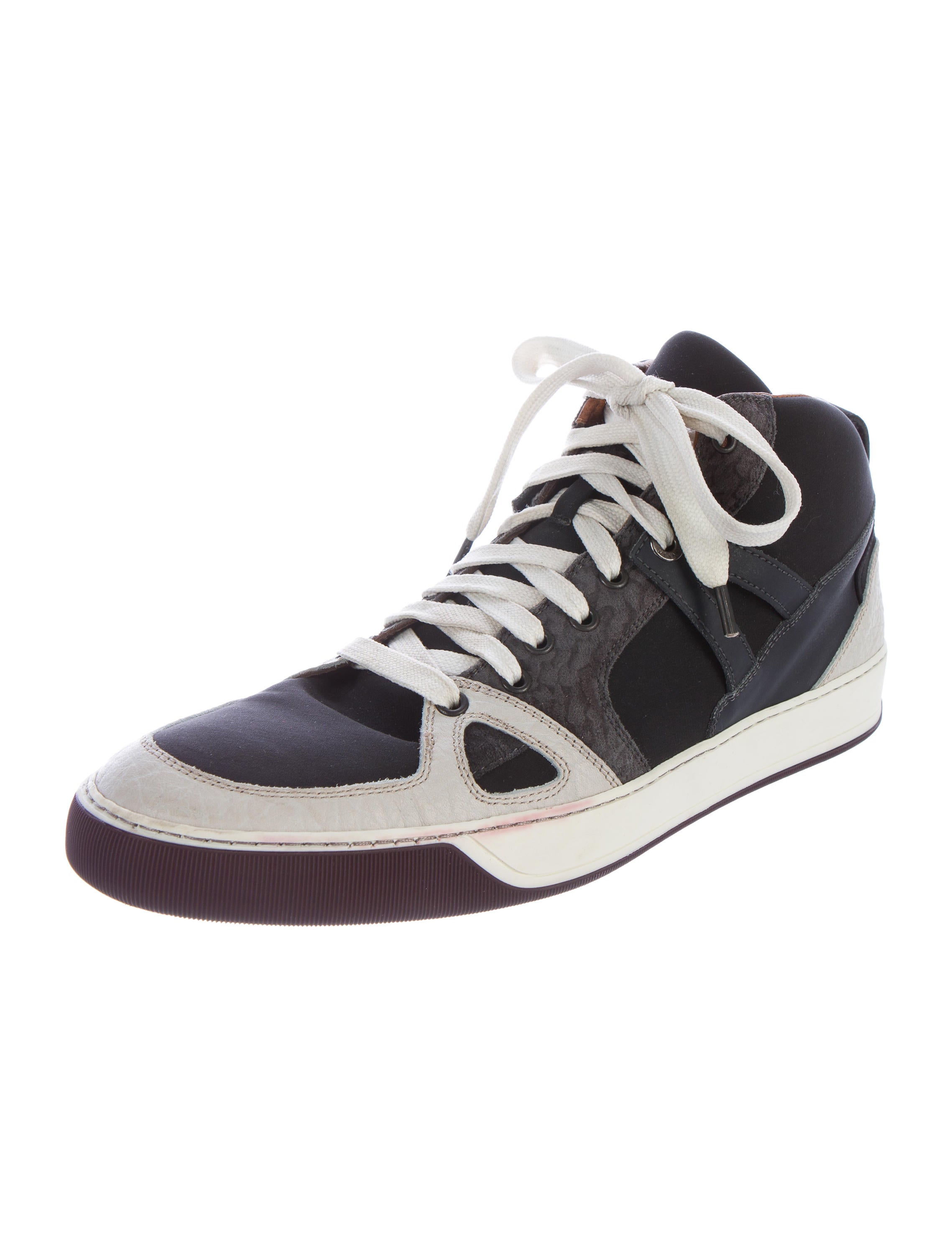 Lanvin Leather High-Top Sneakers