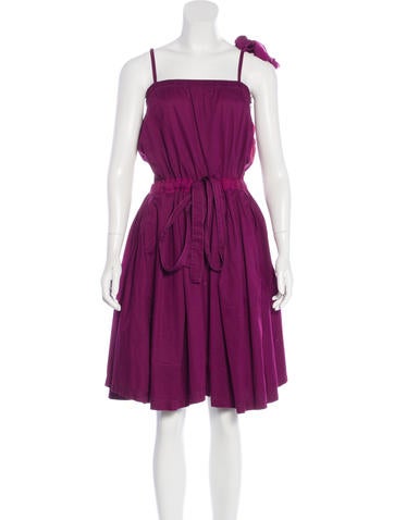 Lanvin Drawstring Sleeveless Dress