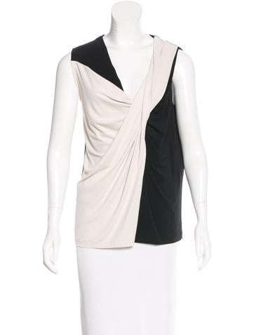 Lanvin Sleeveless Draped Top