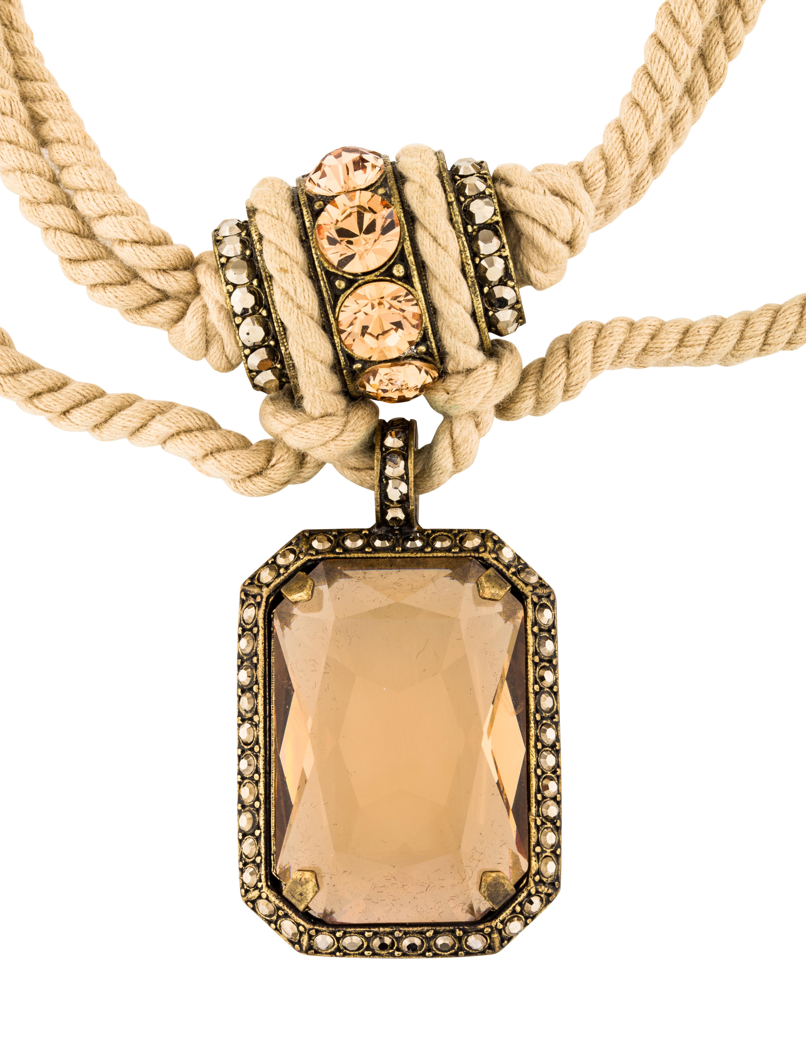 Lanvin Swarovski Crystal Rope Pendant Necklace Necklaces LAN62608