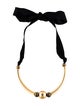 Lanvin Bead & Grosgrain Ribbon Choker