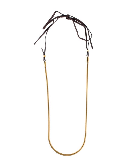 Lanvin Snake Chain Necklace Gold