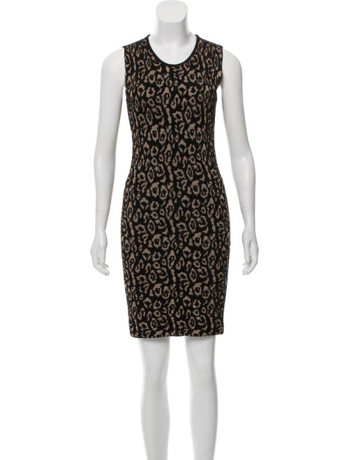 Lanvin Metallic Mini Dress Beige