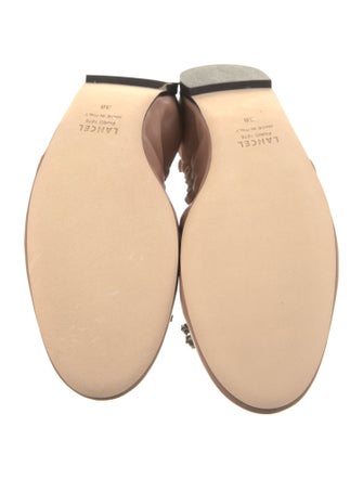 Lancel Leather Crystal Embellishments Ballet Flats