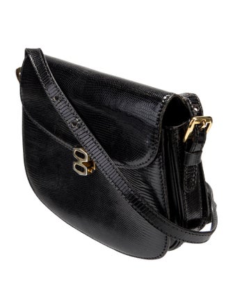 Lancel Lizard Crossbody Bag
