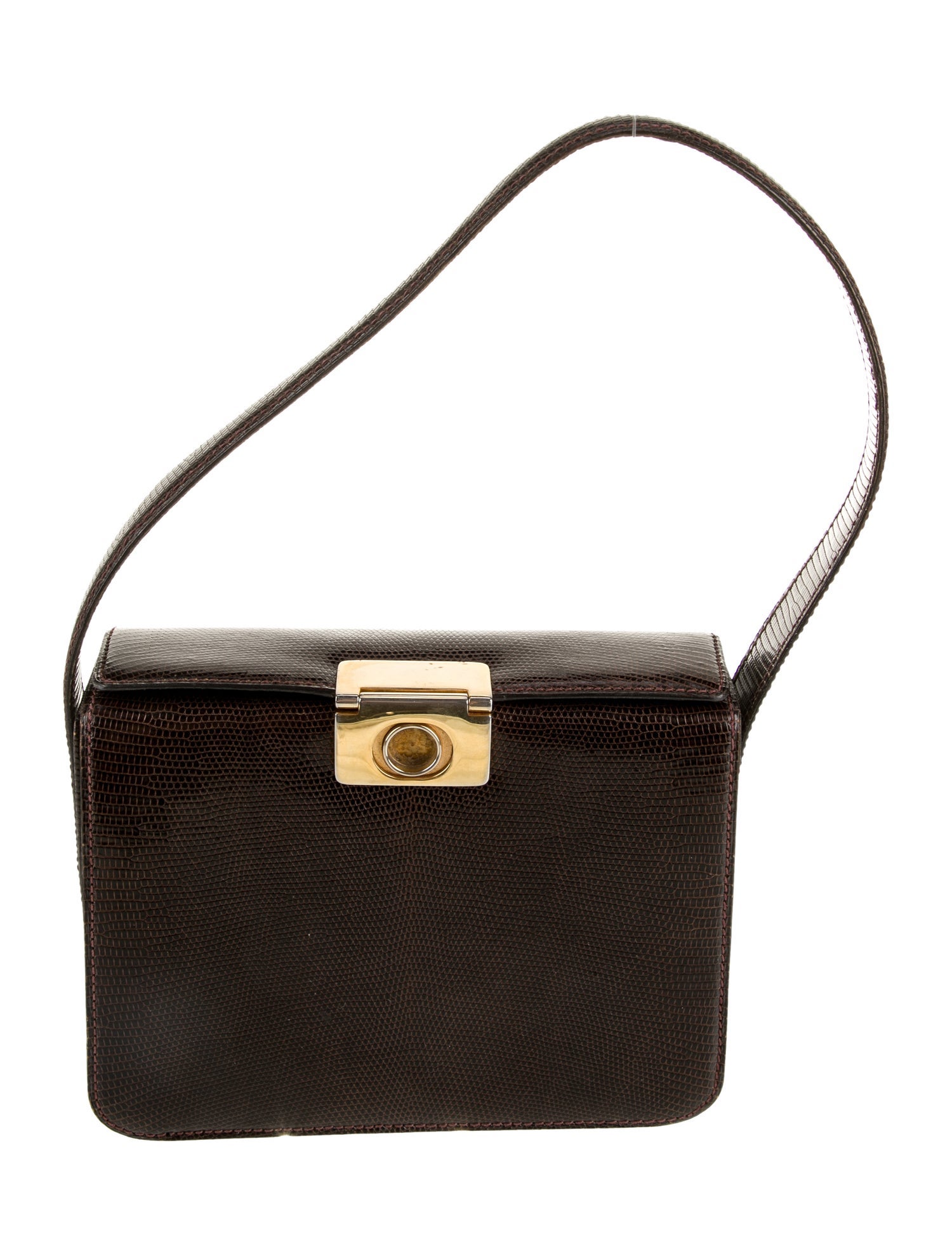 Lancel Lizard Shoulder Bag