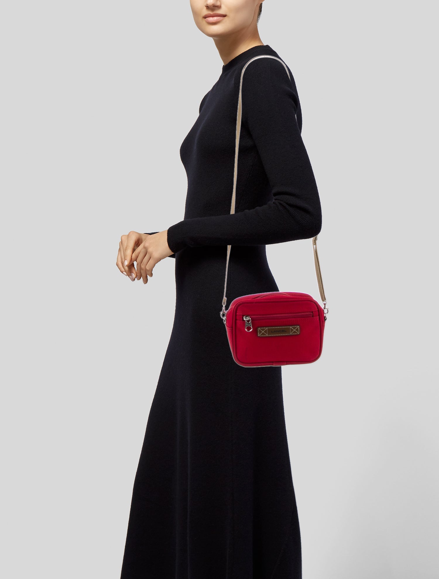 Lancel Saffiano Leather Crossbody Bag