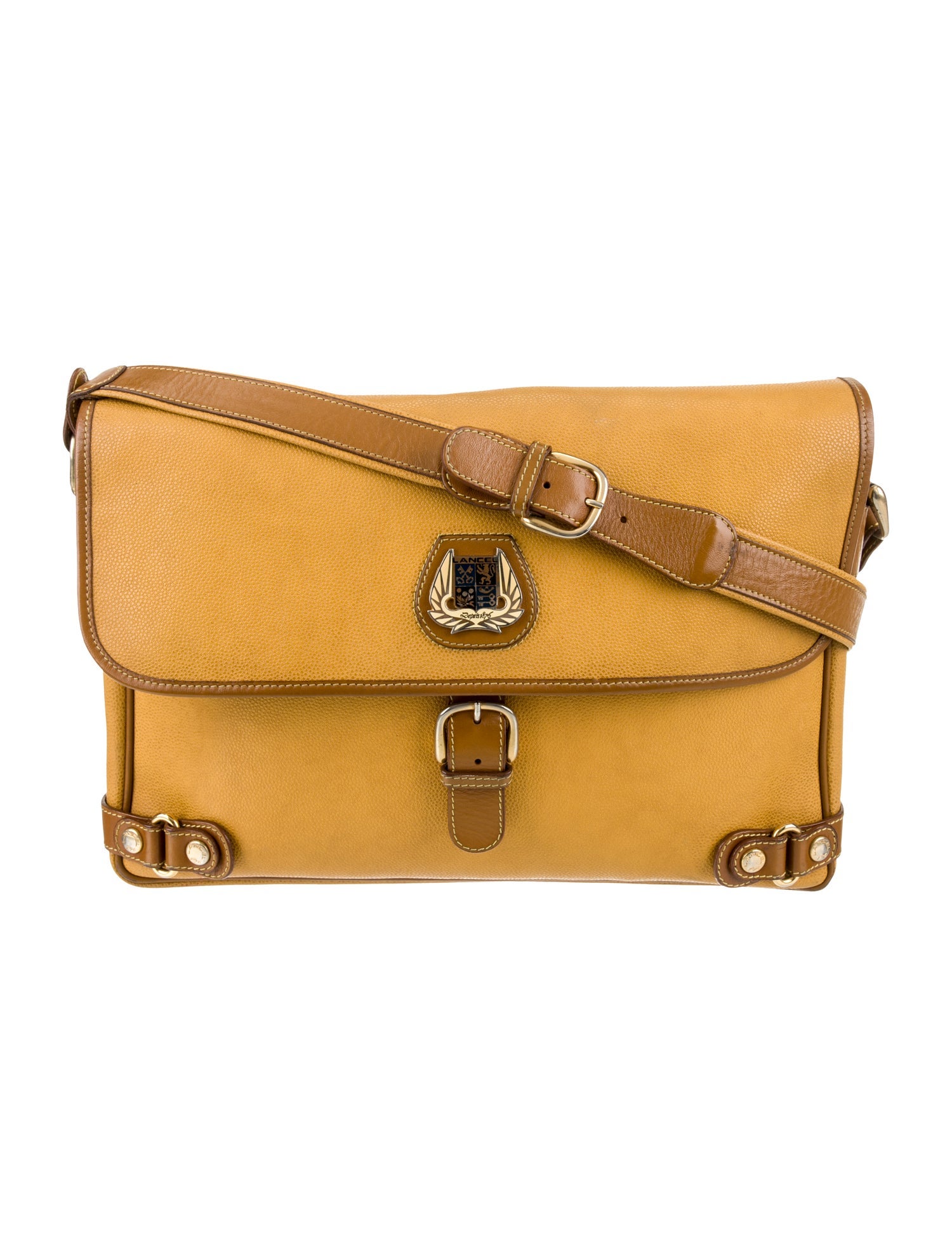 Lancel Leather Messenger Bag