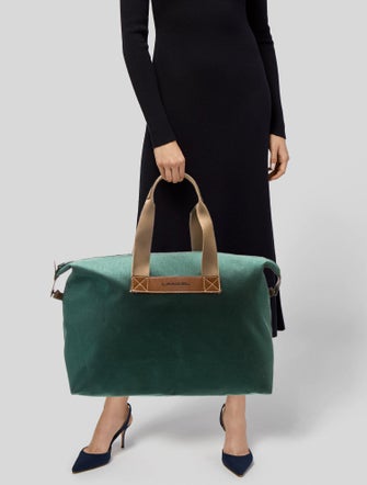 Lancel Canvas Weekender Bag