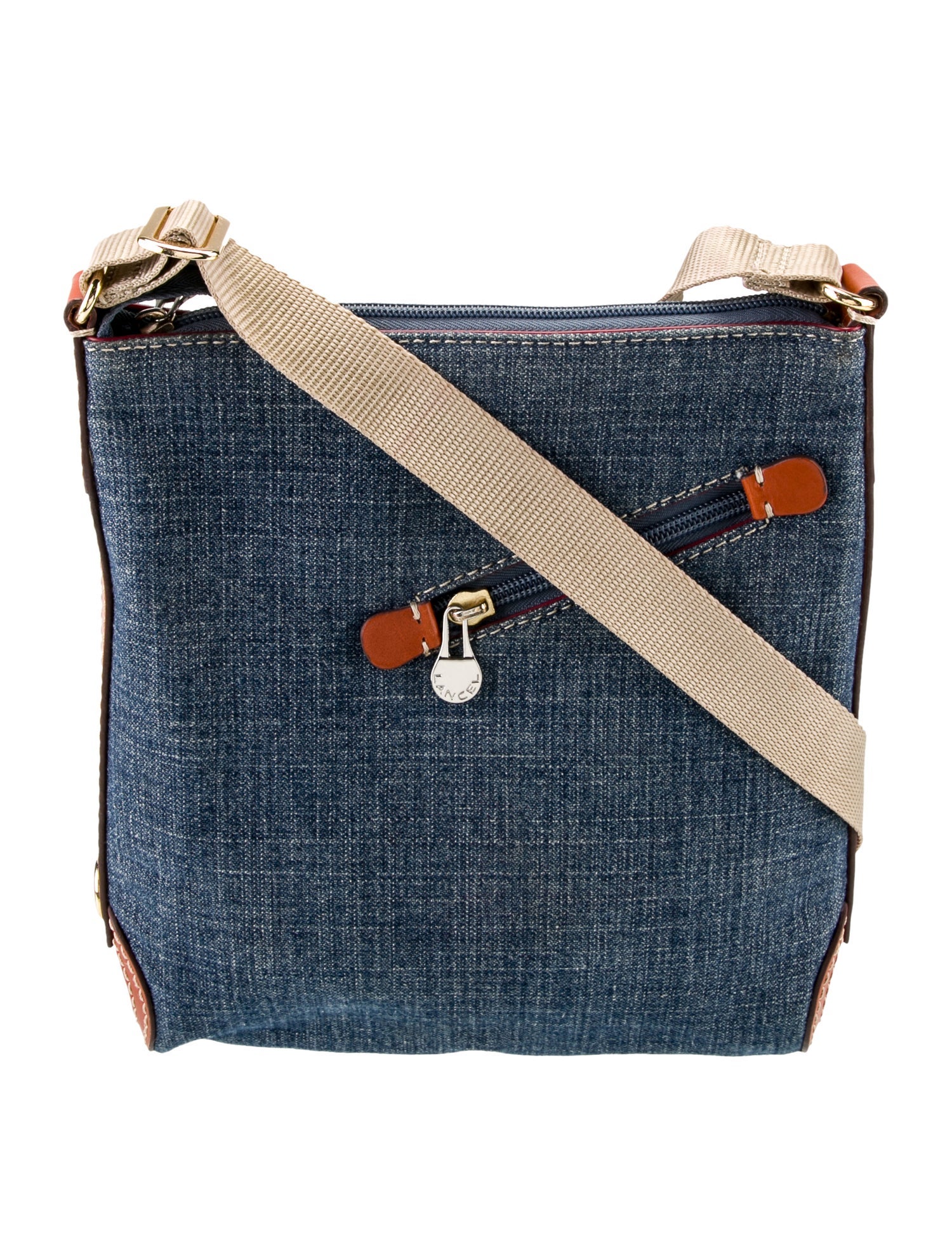 Lancel Denim Messenger Bag