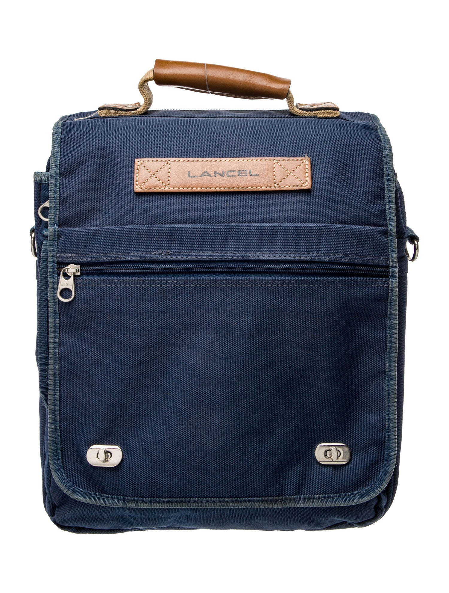 Lancel Canvas Messenger Bag Large