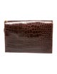 Lancel Embossed Leather Clutch