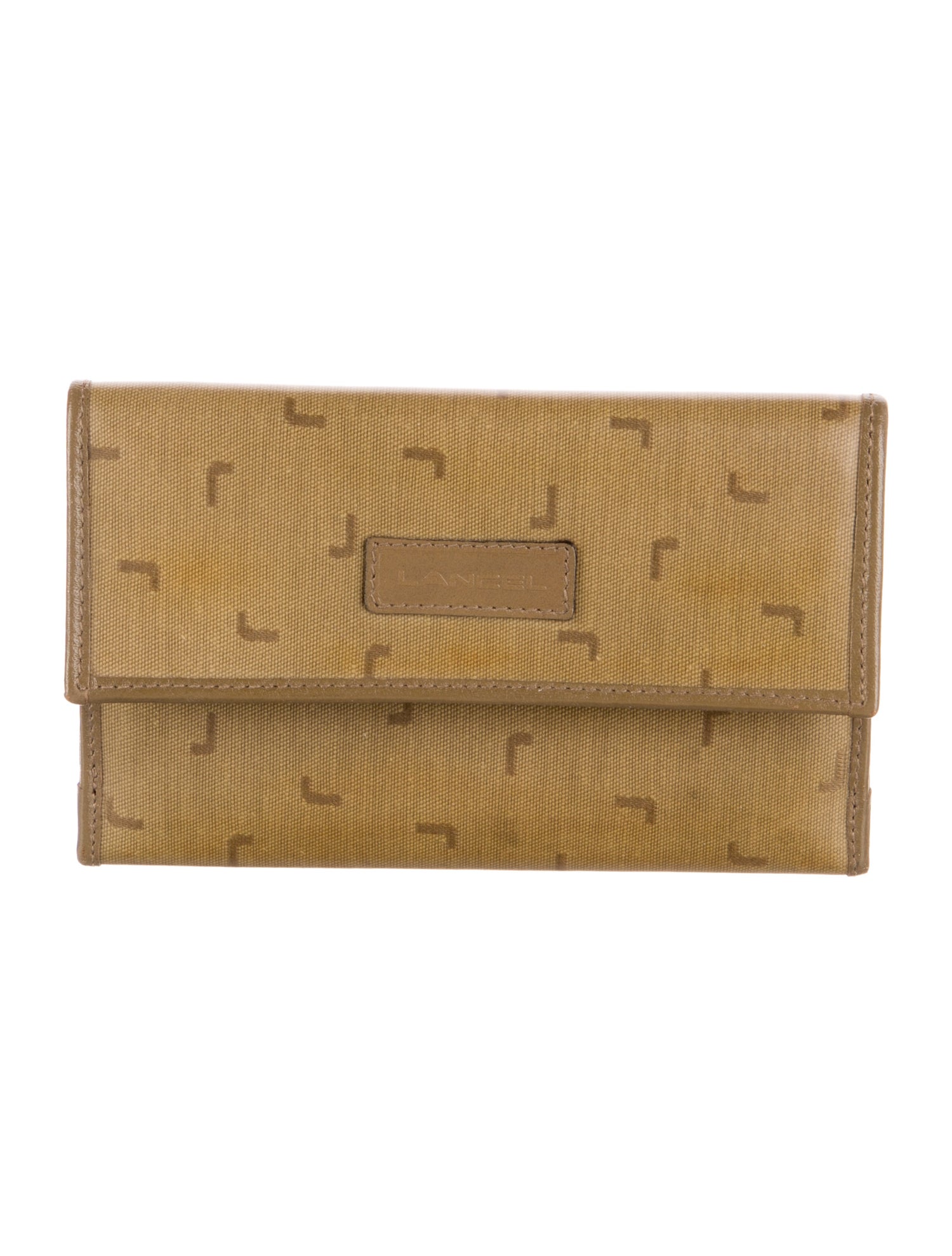 Lancel Vegan Leather Printed Trifold Wallet