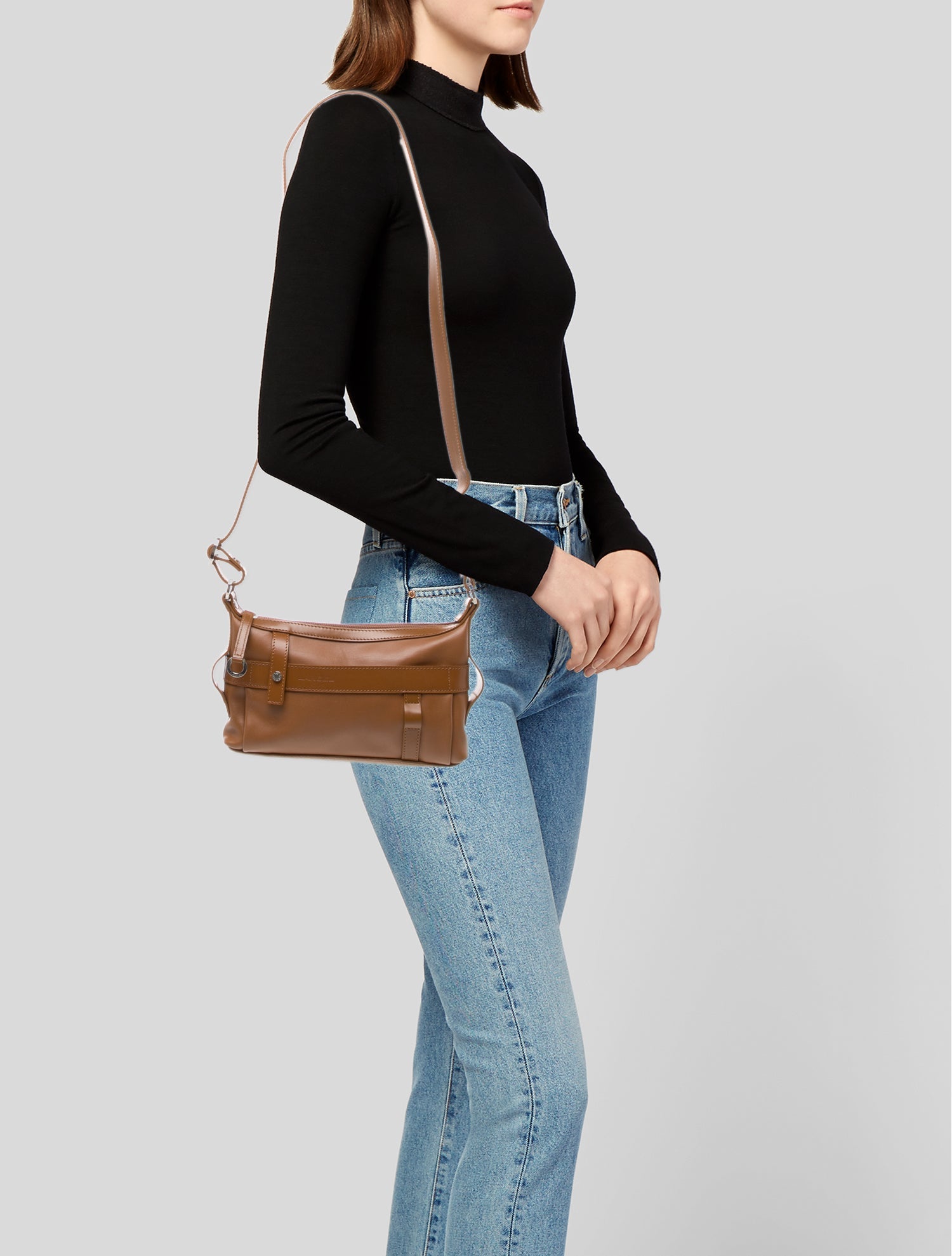 Lancel Leather Messenger Bag