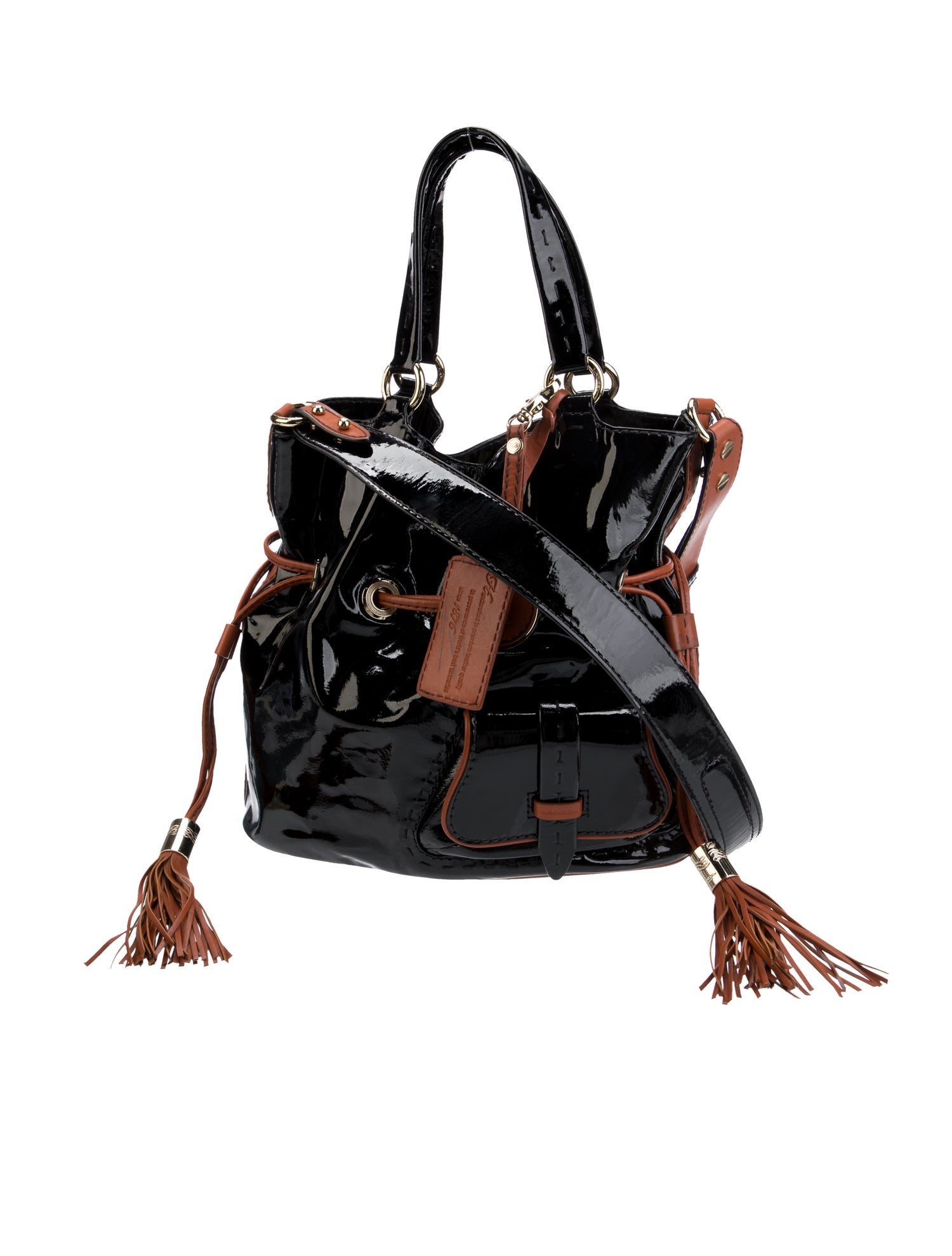 Lancel Patent Leather Top Handle Bag