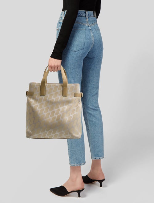 Lancel Canvas Top Handle Bag