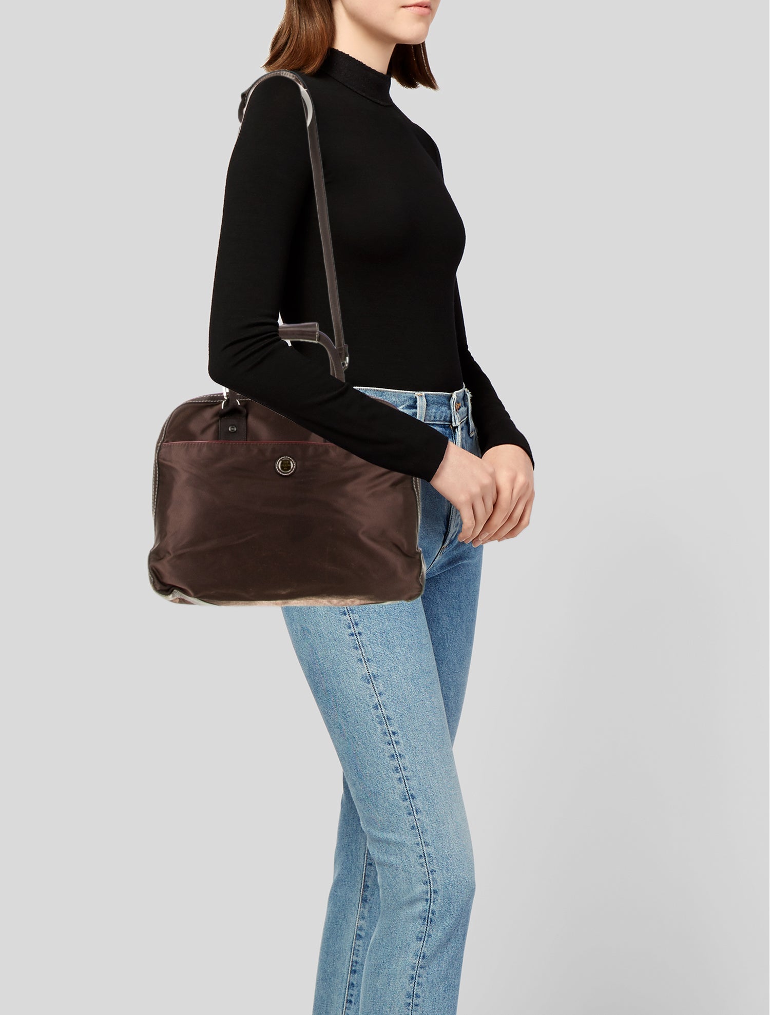 Lancel Nylon Shoulder Bag