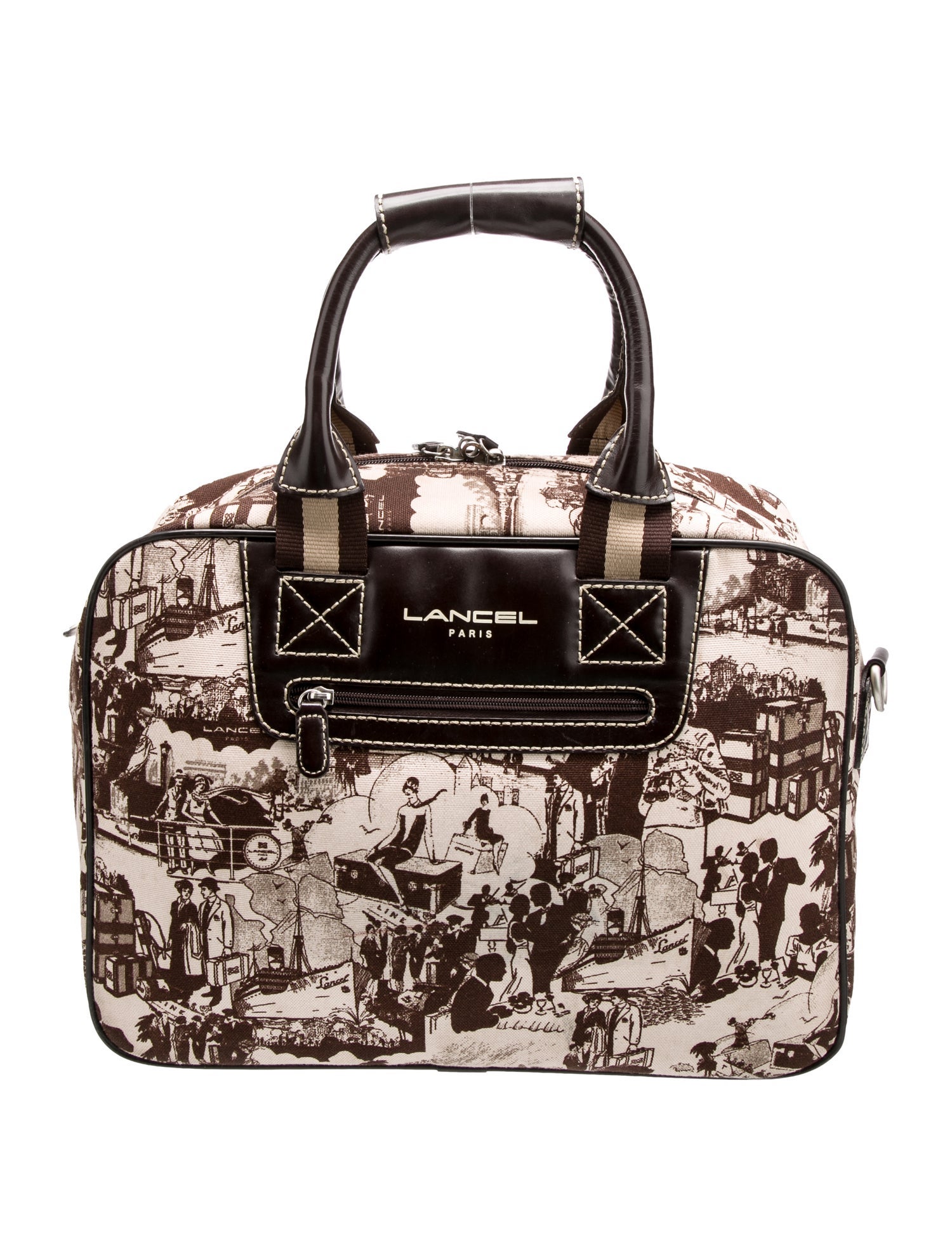 Lancel Canvas Weekender Bag