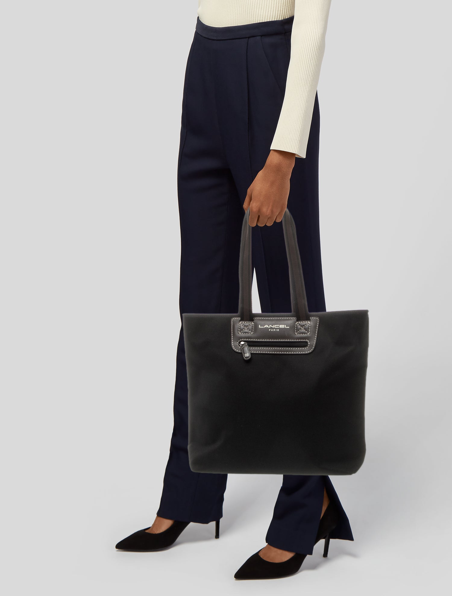 Lancel Canvas Tote