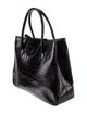 Lancel Embossed Leather Top Handle Bag