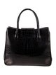 Lancel Embossed Leather Top Handle Bag
