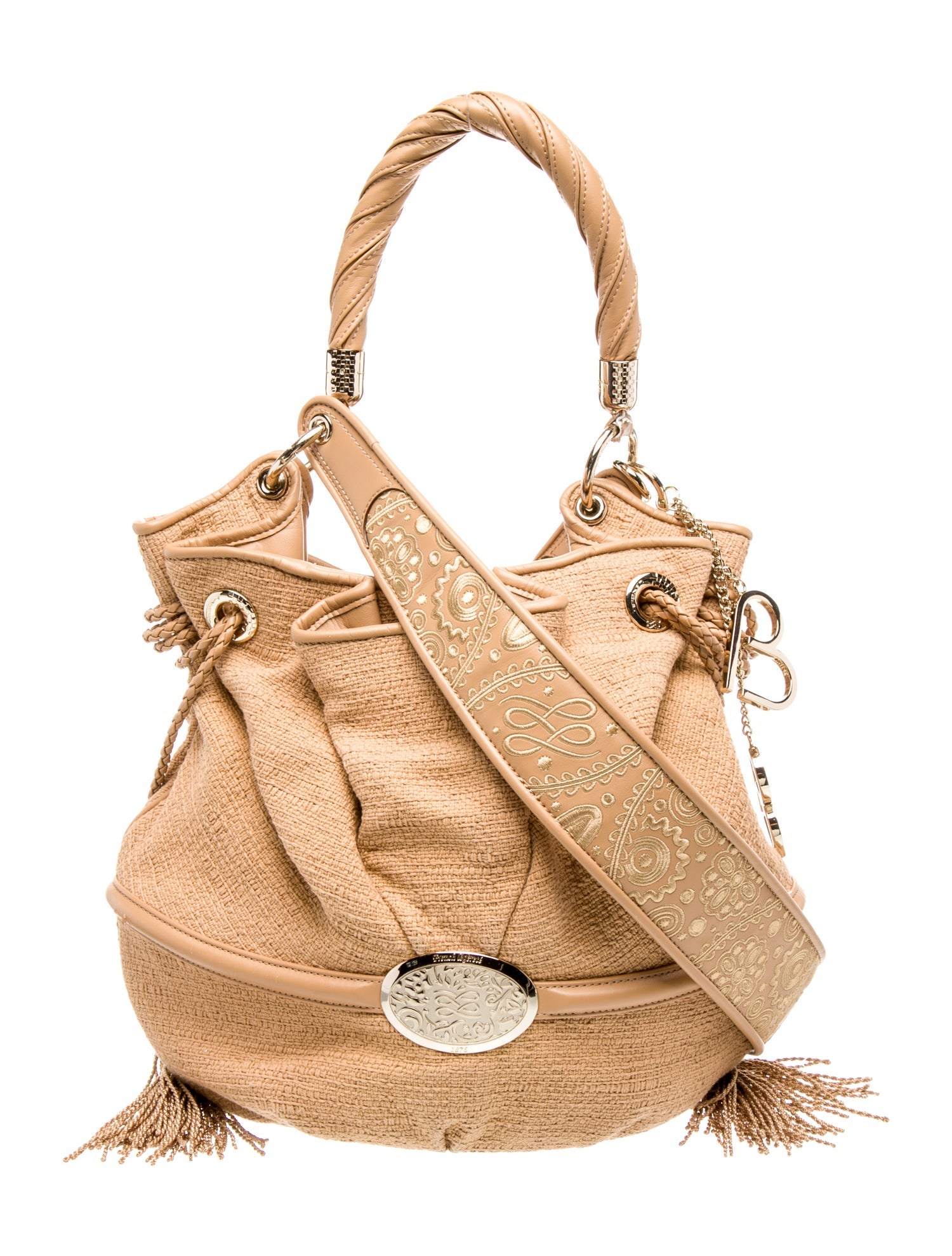 Lancel Canvas Bucket Bag