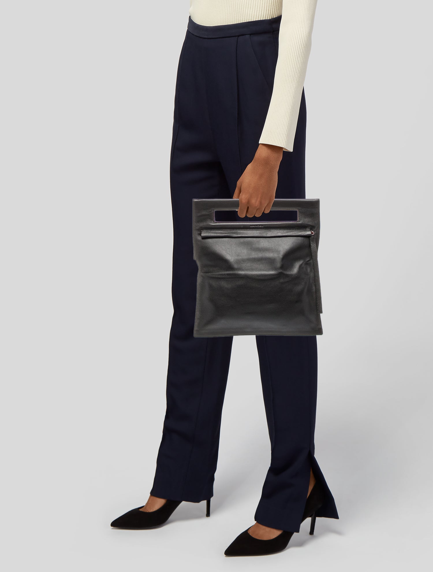 Lancel Leather Top Handle Bag