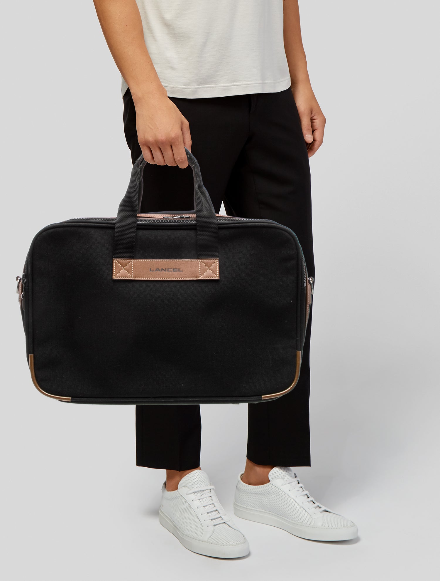 Lancel Canvas Briefcase