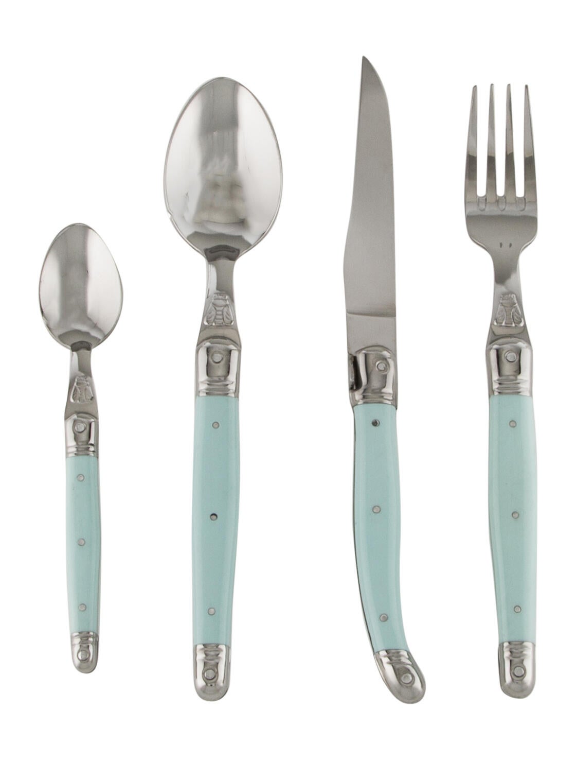 Laguiole 24Piece Jean Dubost Flatware Set Blue, 24 pieces Dinnerware & Flatware, Tabletop