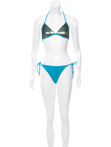 La Perla Sequined Two-Piece Swimsuit w/ Tags