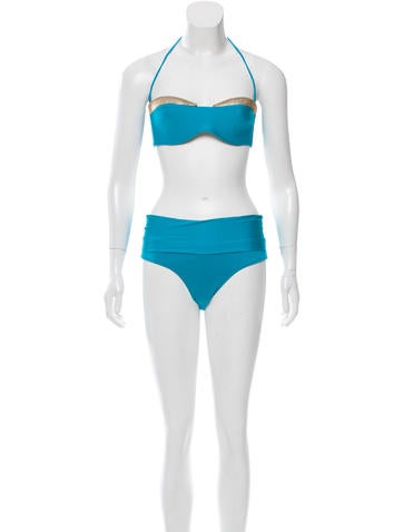 La Perla Sequin-Accented Two-Piece Swimsuit w/ Tags