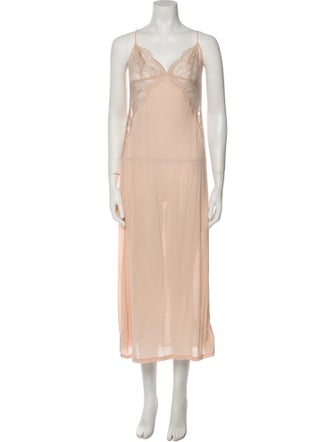 La Perla Silk Lace Trim Embellishment Nightgown
