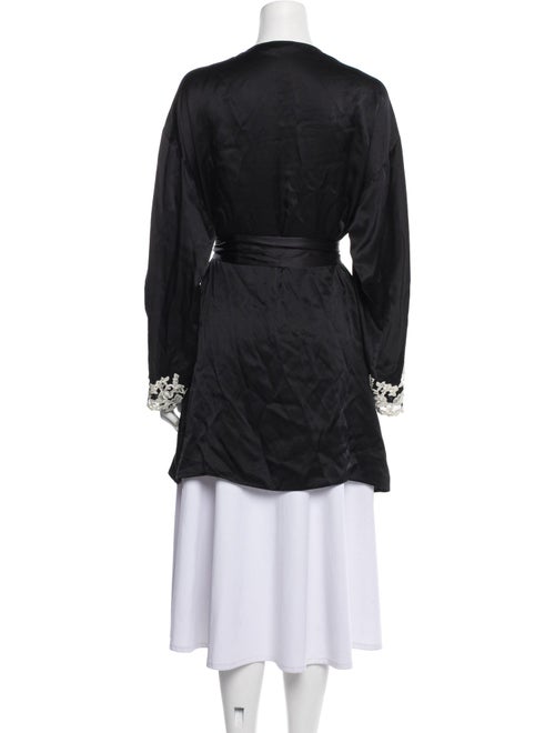 La Perla Silk Lace Trim Embellishment Robe